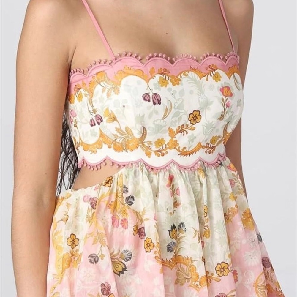 NWT bohemian floral tie-back maxi dress XS